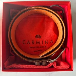 Carmina Vegano Calf Belt - Brown Sz US 32/UK 80